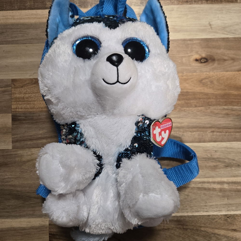 Ty Fashion Collection Plush Slush The Husky Backpack
